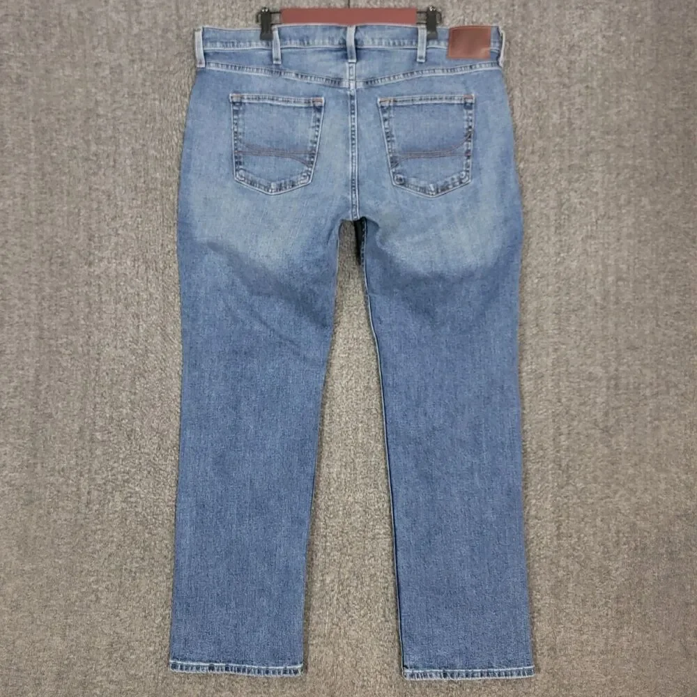 Hollister California Straight Jeans Mens 39x30* Blue Epic Flex Stretch Denim